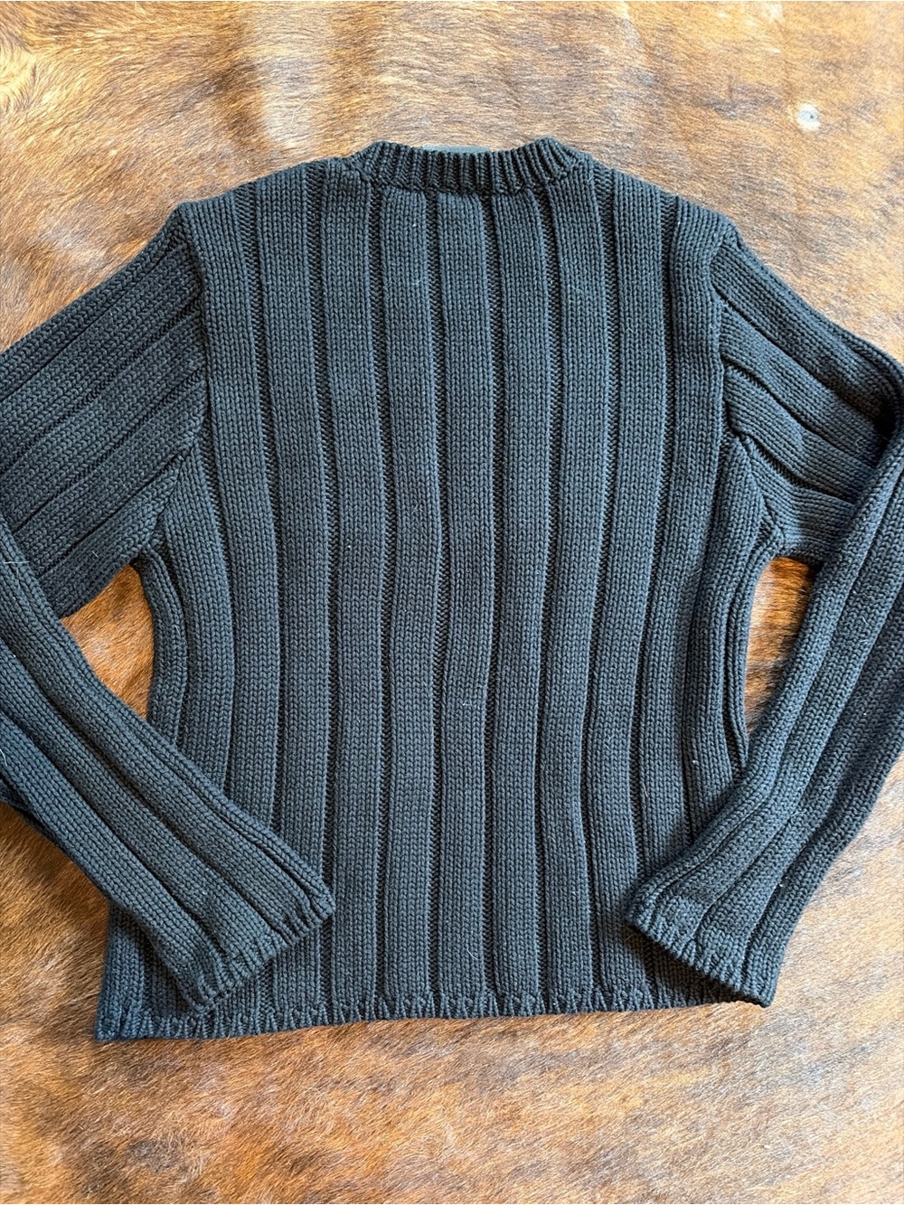 Vintage Polo Jean Co Ralph Lauren Black American Flag Preppy USA 90s Y2K Heavy - Picture 5 of 8